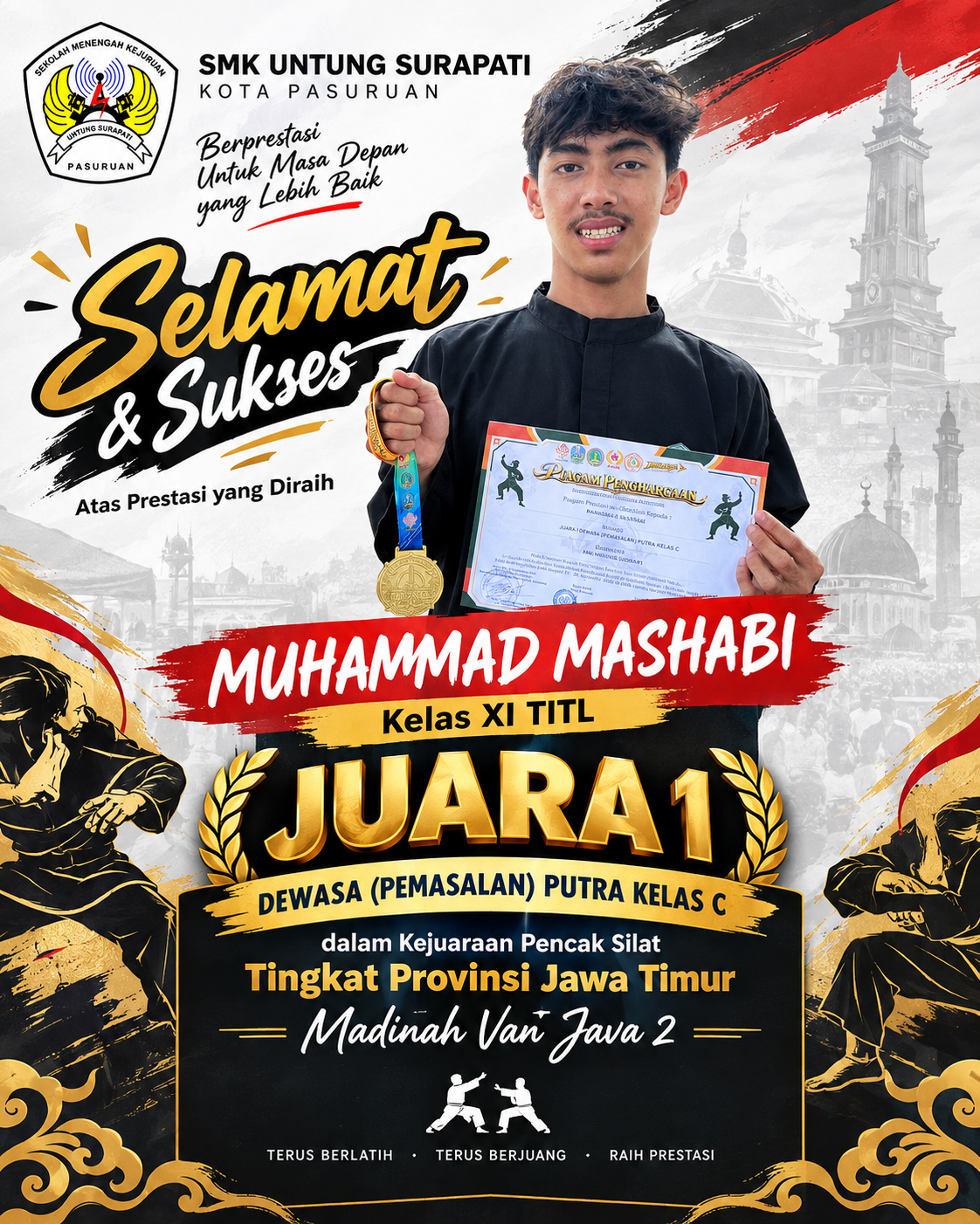 Lagi dan Lagi! Prestasi Juara 1 Kembali Diraih Siswa SMK Untung Surapati